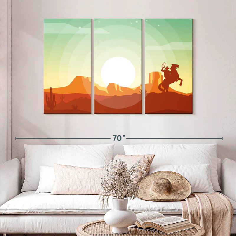 Lelar Western Desert, 32" H x 50" W