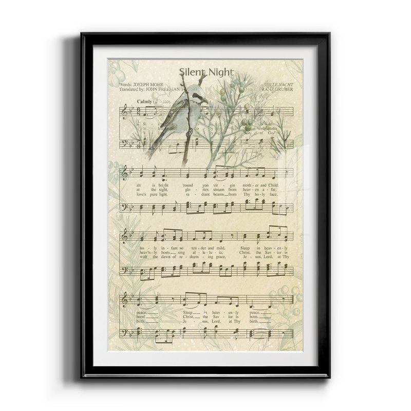 «Silent Night» par J Paul - impression encadrée sur papier, H 30,5 po x l 42,5 po x P 1,5 po, Papier encadré noir