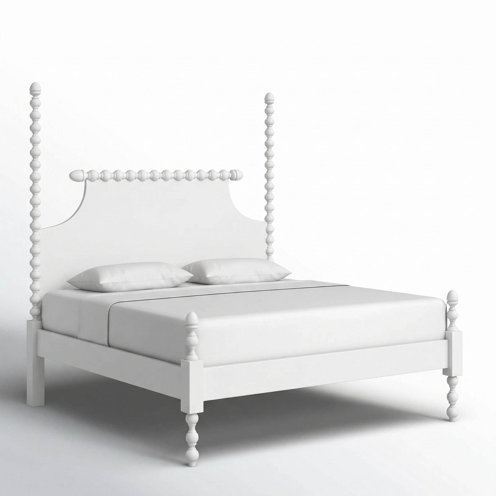 Mary Bed, King, Frost White