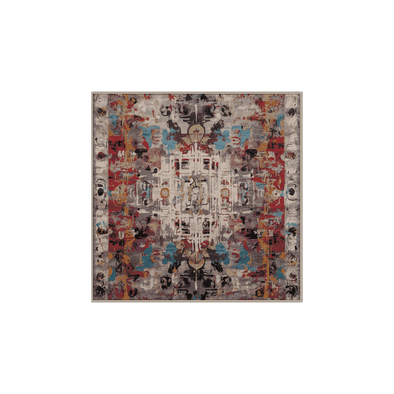 Tapis brun soyeux et moelleux, Carré 3 pi