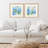 Hydrangeas on Plaid Framed Art