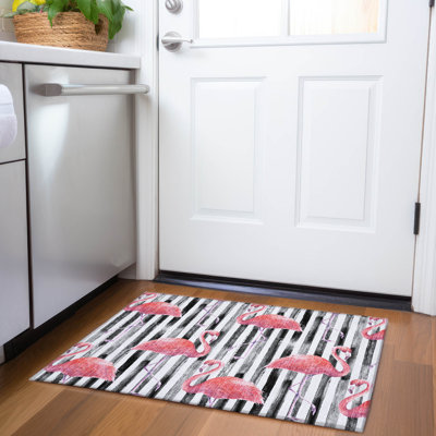 Premium Machine Washable Cerrito AMF204 Pink Rug