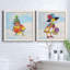 «Groovy Chick and Sky», ensemble de 2 peintures sur toile encadrées-1973644528-1973644529