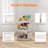 Plastic Stackable Storage Baskets, 3 Tier Stacking Bins For Closet Wardrobe, Playroom, Kitchen And Pantry Organization, Large Capacity Multi-functional Storage Containers Shelves, White