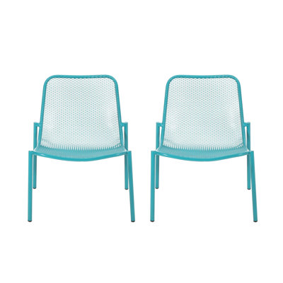 Stackable Chairs, Outdoor Space, 26" W X 22.26" D H, Teal Chairs For Use, Stable, Color