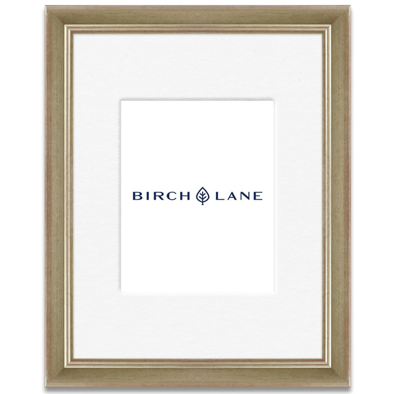 Wood Picture Frame with Mat, Silver, 18" x 24"