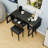 Vanity Makeup Desk with Built-in Power Port, Upholstered Stool and Storage Space-1978446133