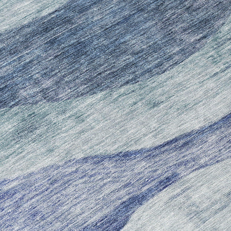 Tapis d'intérieur / extérieur bleu Louisa , 8' x 10'