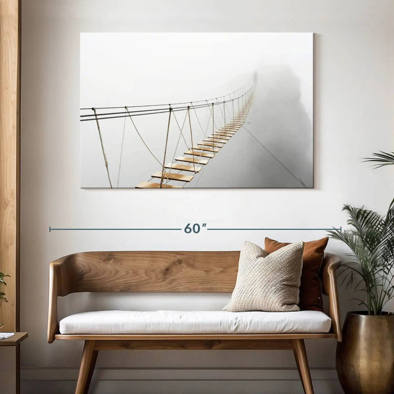 Lilie Foggy Suspension Bridge, 32" H x 48" W
