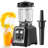 Professional Blender, 68 oz Plastic Jar Blender Combo, Stainless Steel 3 Functions Blender, Commercial Countertop Blenders, Shakes, Smoothies, Peree, and Crush Ice, Black, Designed for Frozen Drinks