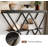 3-Tier Console Table, Wood and Metal Construction, Narrow Design with Open Storage Shelves, Industrial Style for Entryway, Hallway, Living Room or Behind Sofa-1113792954
