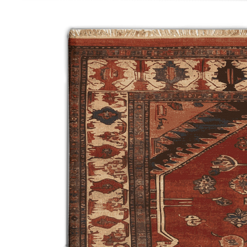 Tapis turc intérieur et extérieur brun, Rectangulaire 2 pi x 3 pi