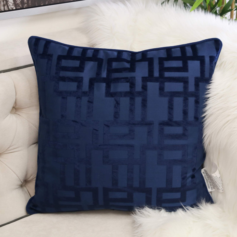 Reversible Throw Pillow, Blue