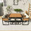 Ensemble repas d'extérieur carré 9 pièces avec coussins 9 pièces-1200865219