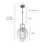 Luminaire suspendu sphère en verre 1 lumière