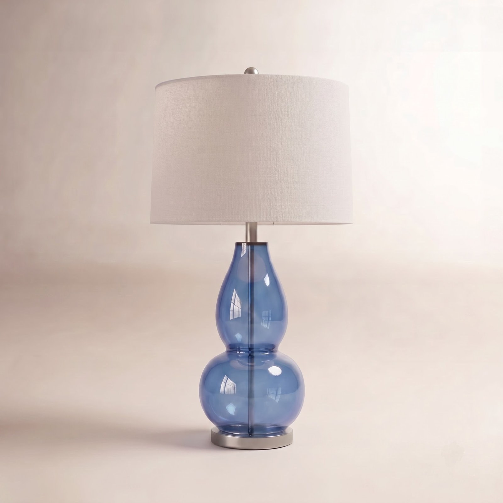 Parkston Table Lamp, Blue/White Shade