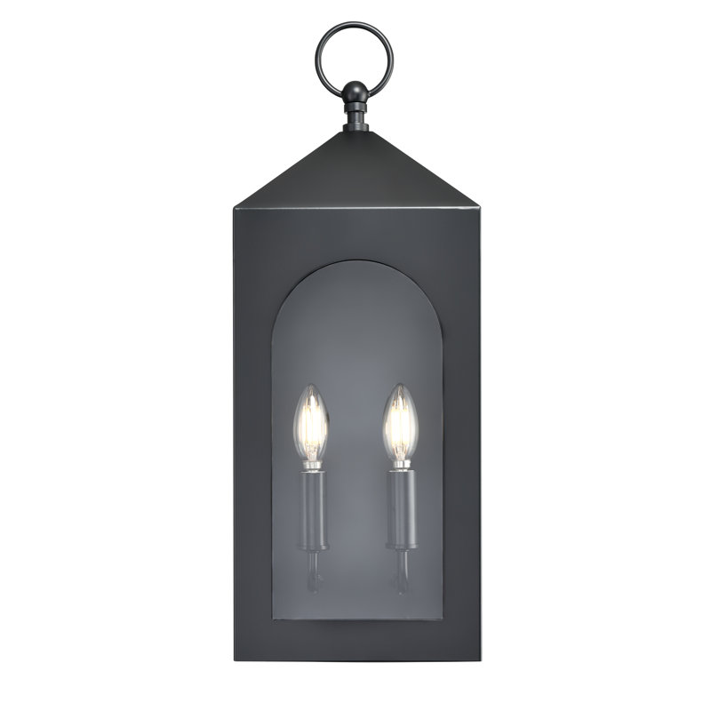 Applique murale d'extérieur 2 lumières Aadhvika, H 22,68 po x l 9,29 po x P 8,5 po