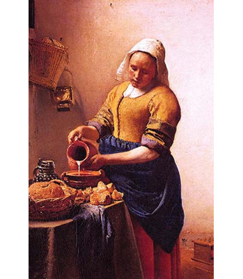 « lait maid » par johannes vermeer, reproduction d’art