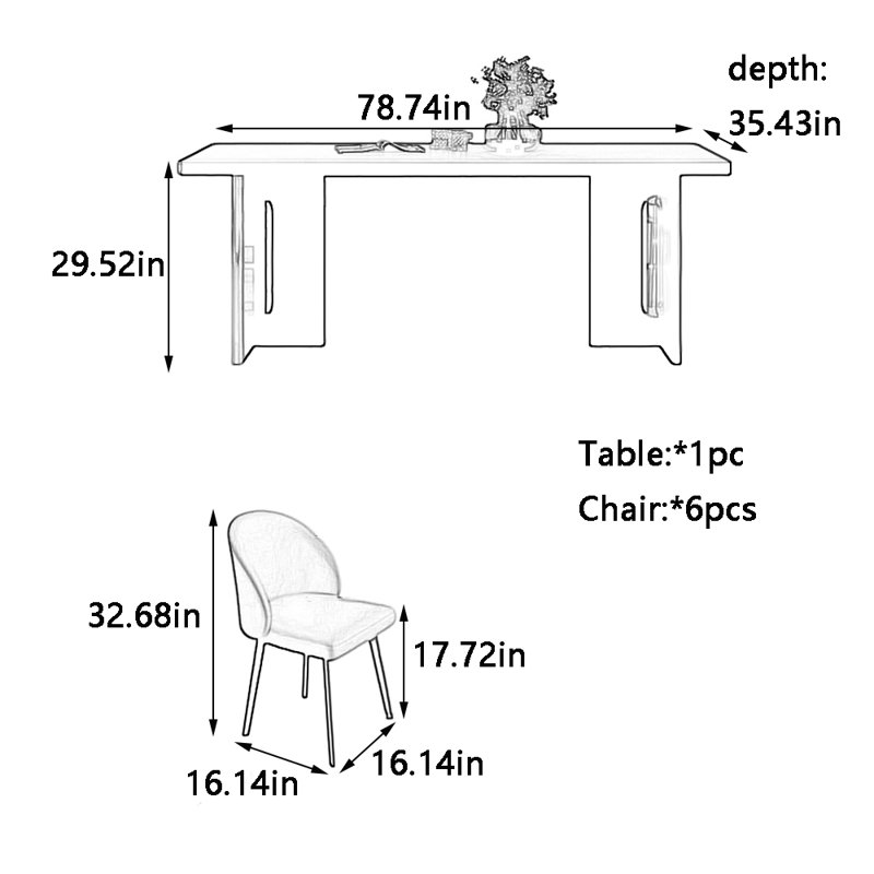 Eaton, 29.52"H x 78.74"L x 35.43"W