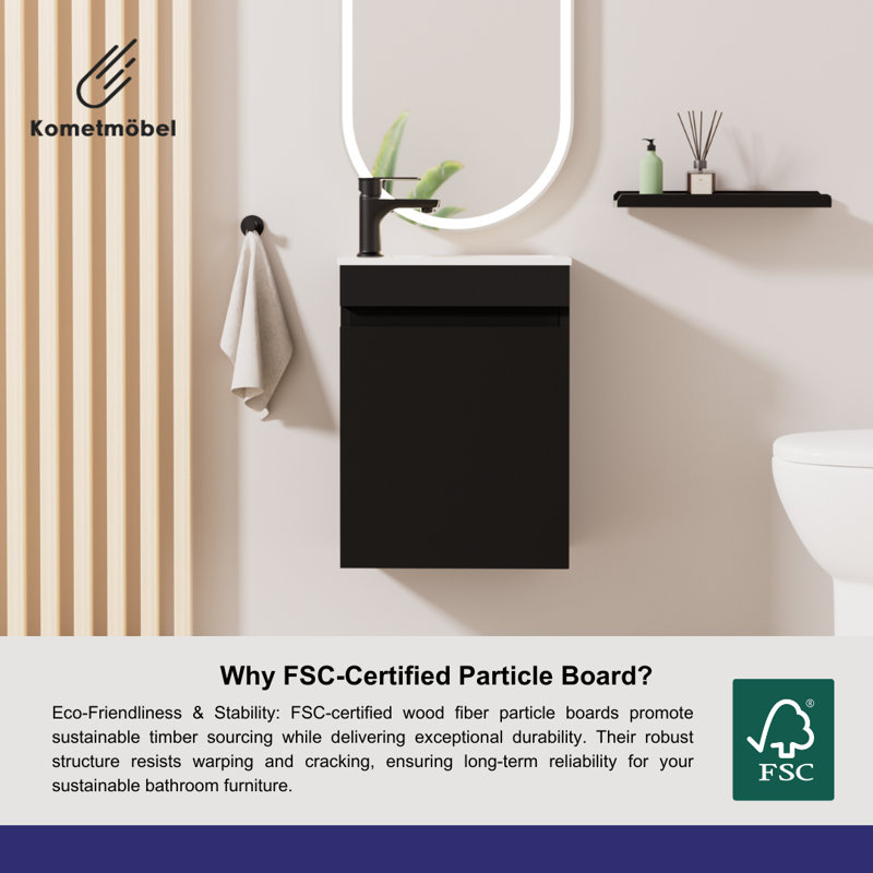Single Bathroom Vanity with Resin Basin