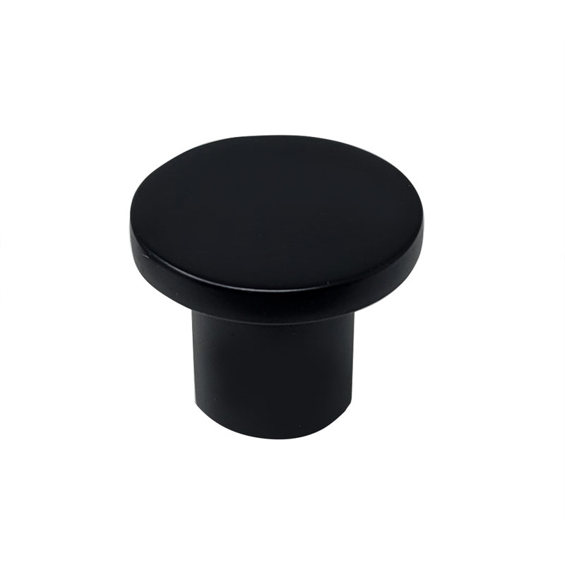 Poignée cylindrique 1 po - Nickel satiné, Noir mat