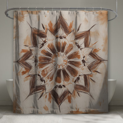 Rideaux de douche texturés Mandala