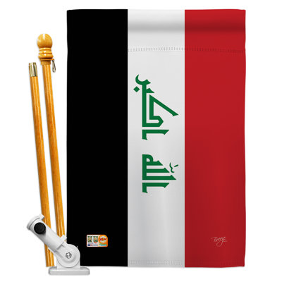 « iraq flags of the world », impression en polyester de 2 côtés 40 x 28 po ensemble de drapeau