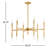 Monstair 12-Light Dimmable Modern Linear Chandelier -194974727