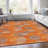 Premium Machine Washable Prisco Orange Rug-113253711