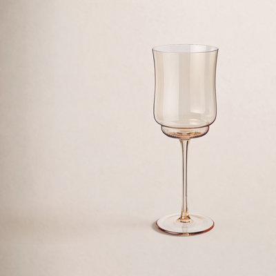 Tulip Stemmed Wine Glasses in Amber