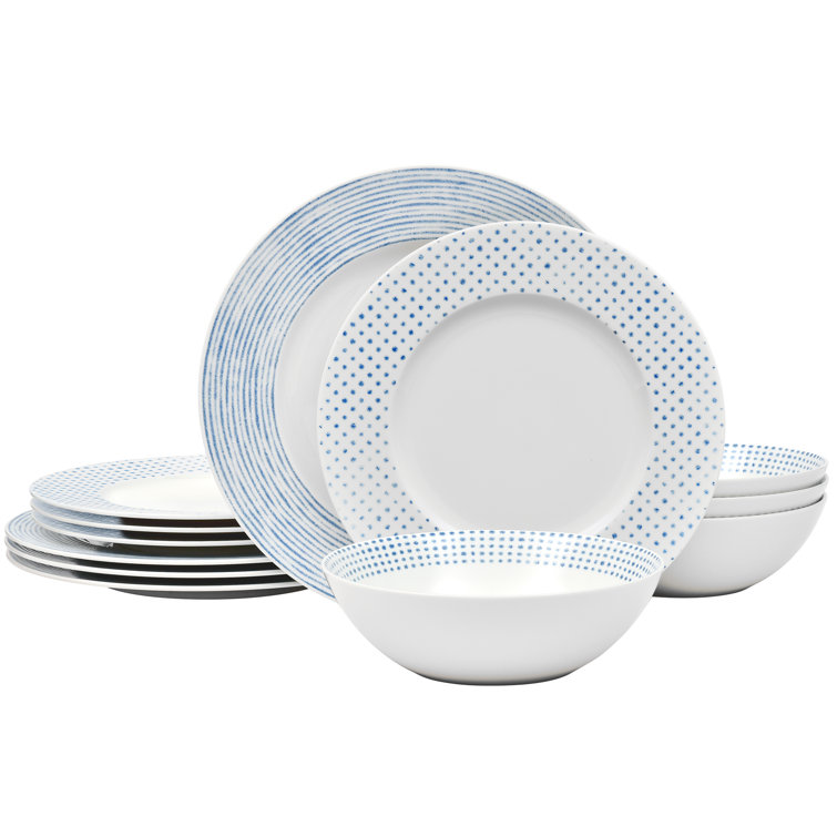 Noritake Hammock 12-Piece Dinnerware Set  - Rim, Service for 4
