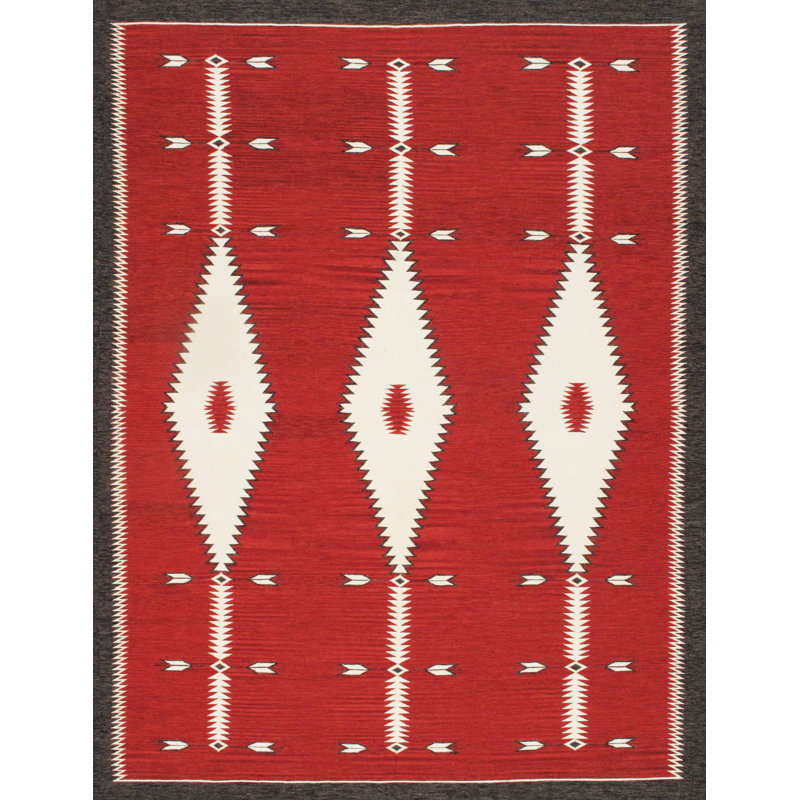 Tuscany Hand-Woven Red Wool Area Rug