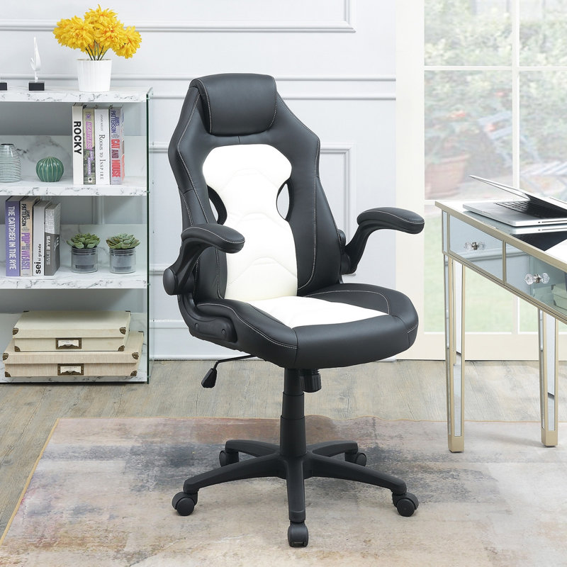 Fauteuil de direction réglable, Noir / blanc