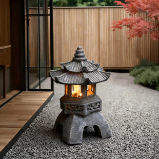 Statue de lampe de jardin zen