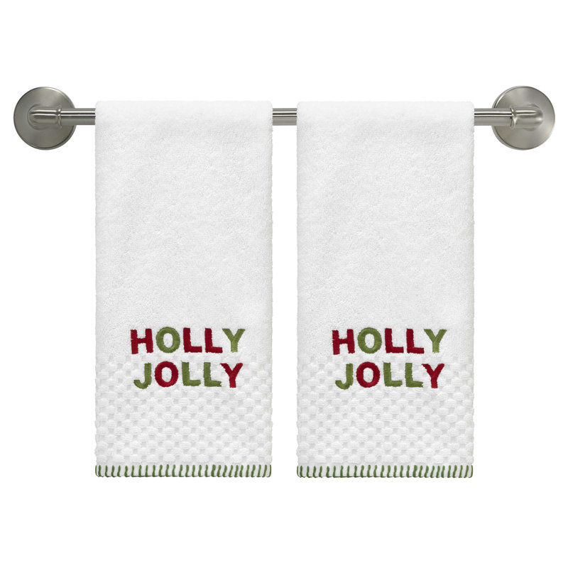  Holly Jolly 2-Pack Hand Towel Set