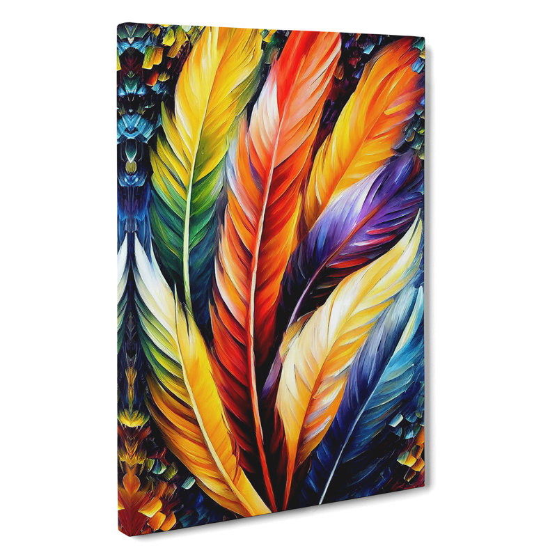 Beautiful Feathers No.2 - Wrapped Canvas, 60cm H x 40cm W x 3cm D