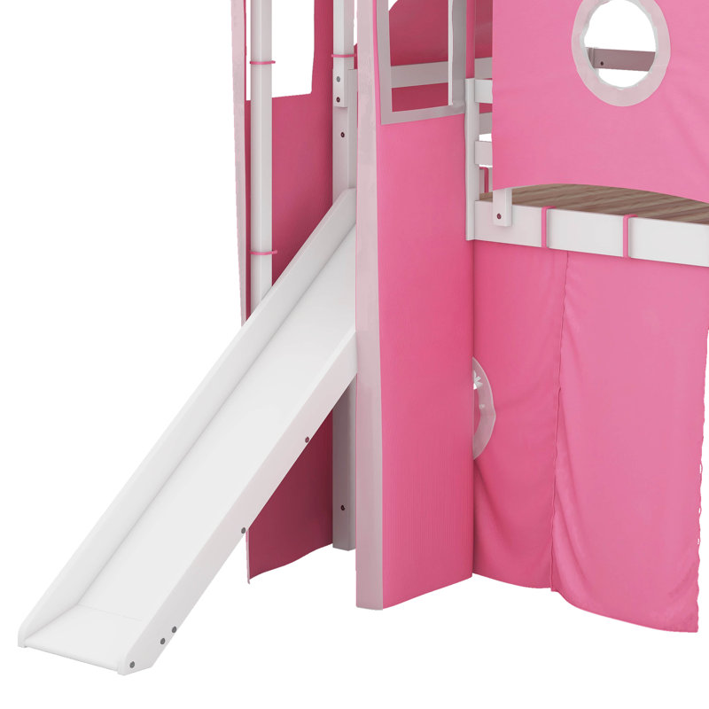Lit mezzanine simple avec tente et tour