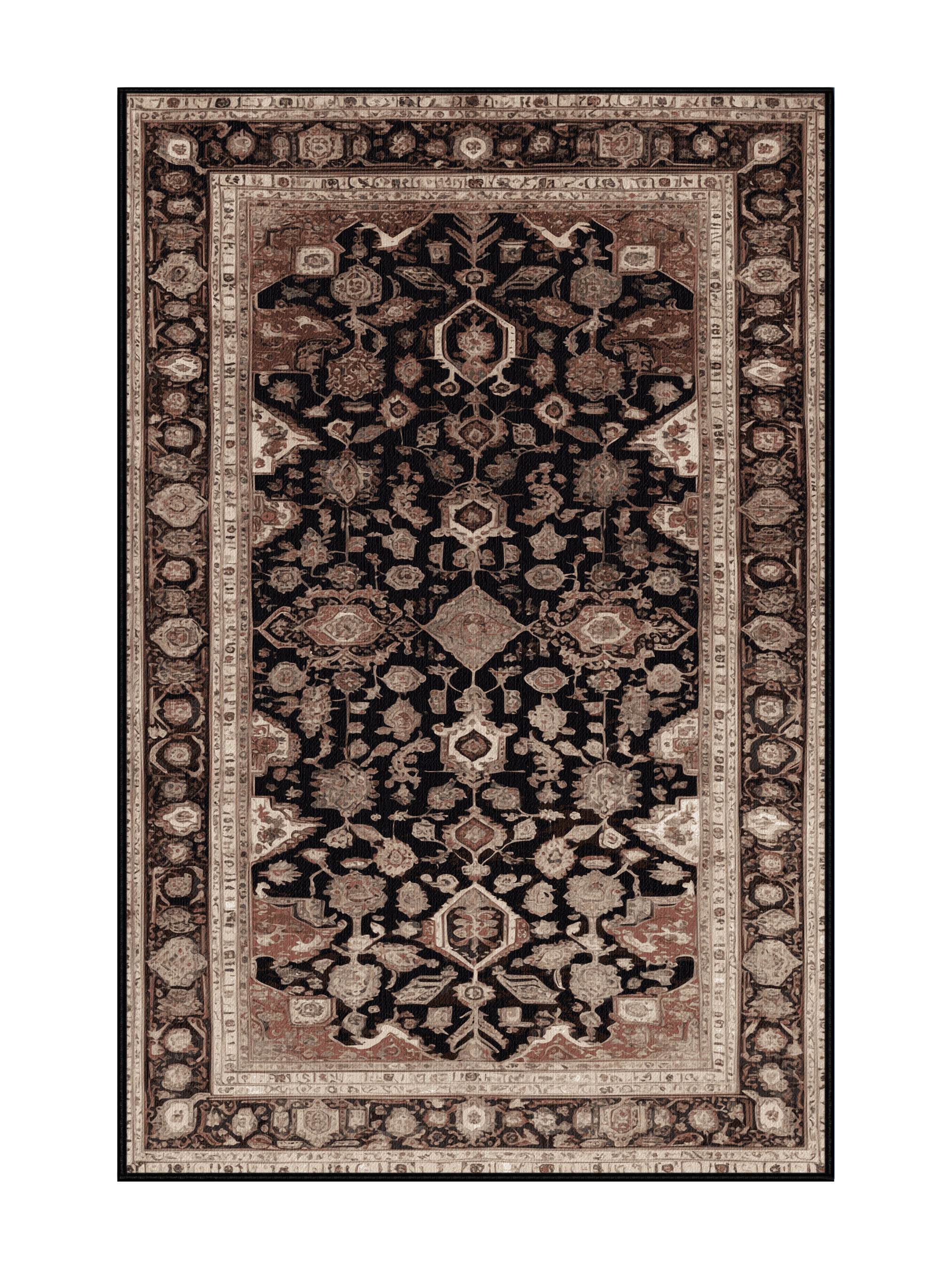 Wildon Home® Machine Washable Persian Brown Area Rug - Wayfair Canada
