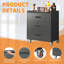 3 Piece Metal Single Storage Cabinet ( 34.6cm H x 29.5cm W x 16.8cm D)-2128389002