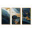 Or et marbre bleu Essence magique III - décoration murale en marbre-103156062-103156063