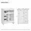 Meuble-lavabo 24 po avec lavabo intégré en céramique, meuble-lavabo à une porte, 3 tiroirs et meuble-lavabo simple pour petite et moyenne salle de bain-130575674