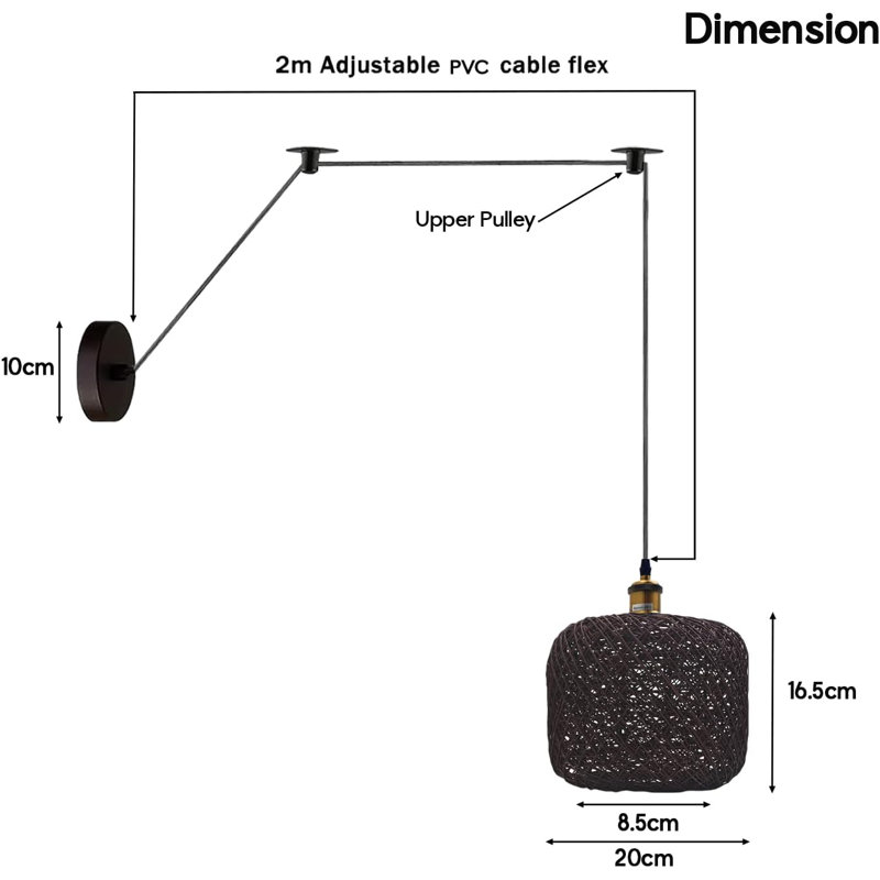 Anaia 1 - Light Black Pendant