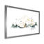 «Minimalistic Landscape of Forest Mountains and Deer», peinture sur toile à cadre flottant-59852384-59852389