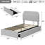 Faux Fur Upholstered Bed Frame with Storage Headboard, 2 Drawers-1447269351-1447269348