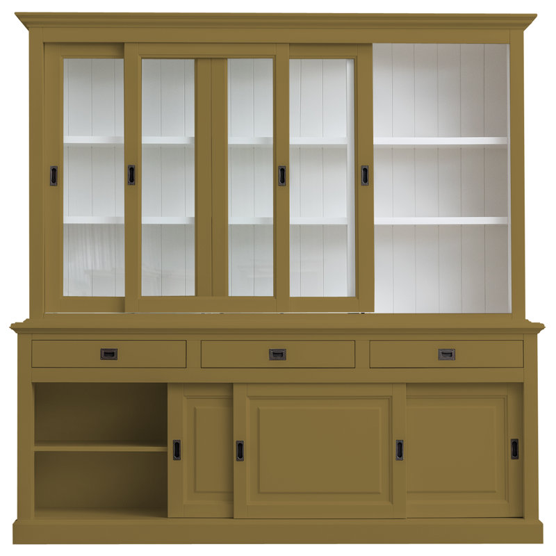 Anneros Display Cabinet, Green Brown