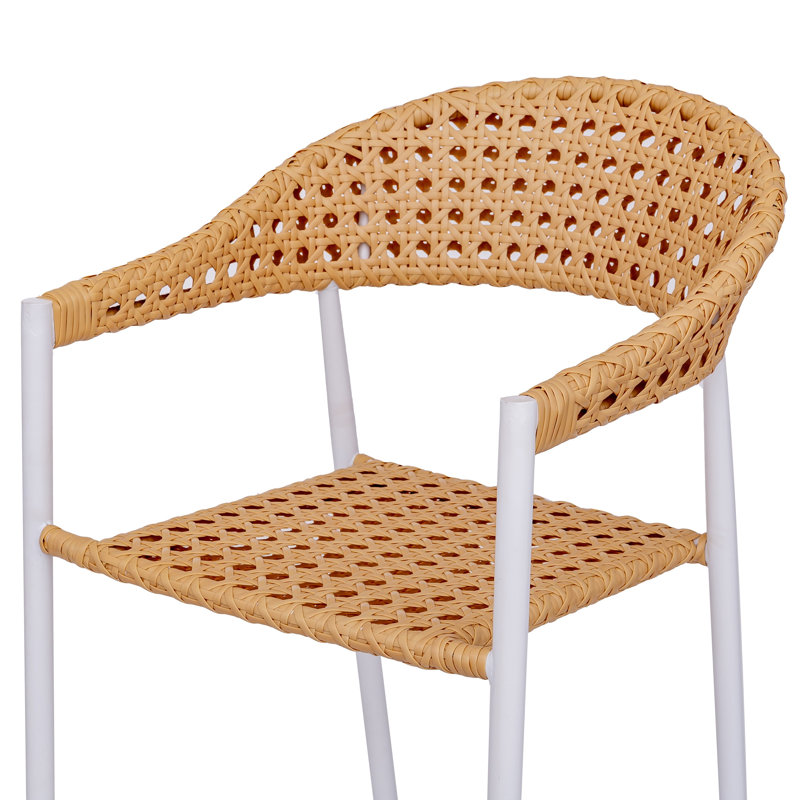 Nalle Patio Dining Armchair with Cushion, White