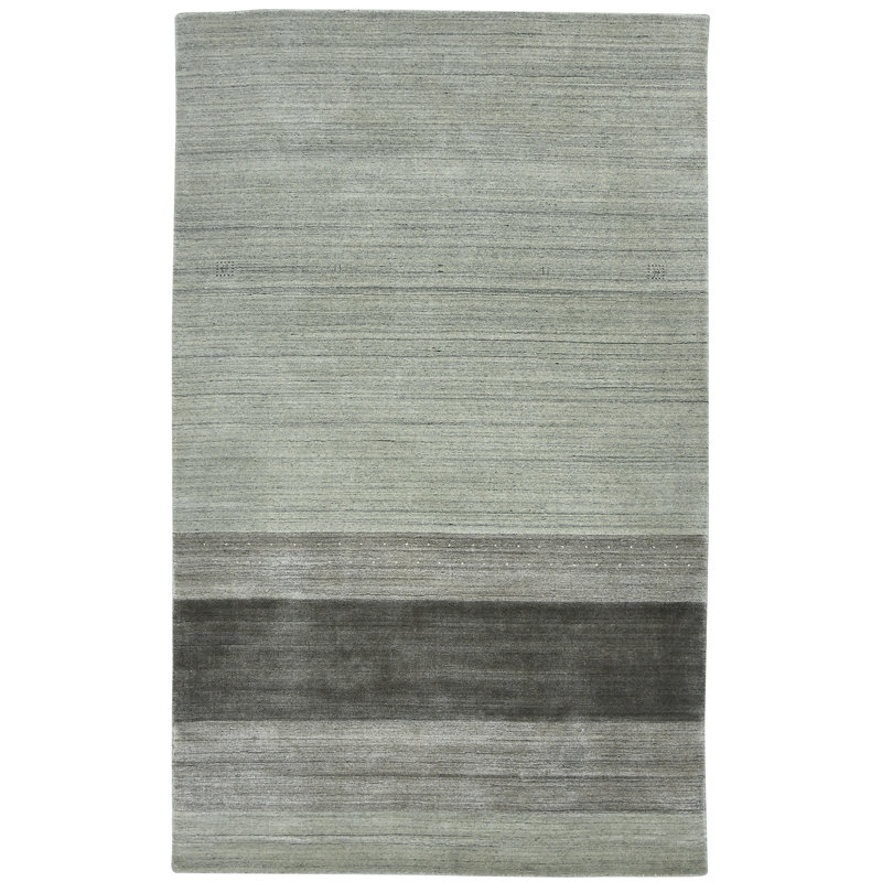 Tapis rayé en coton tissé à la main et à plat, Rectangle l 2 pi x L 3 pi