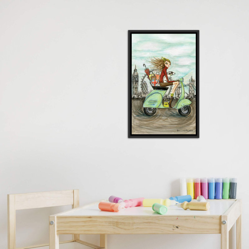 Art de londres, Toile avec cadre noir, H 26 po x l 18 po x P 1,5 po
