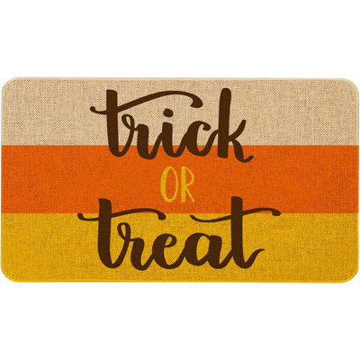 Halloween Door Mat 30 X 17 Inch Trick Or Treat Doormat Indoor Outdoor Entrance Floor Mat Non Slip Halloween Decor Rubber Welcome Mats