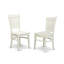 Ensemble de table de salle à manger 5 pièces comprenant une table carrée en bois et 4 chaises de cuisine en tissu de lin, 36 x 36 pouces, lin blanc-987628897-987628899-1058500484